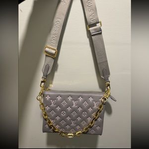 Grey medium size Coussin bag, new, designer inspired.